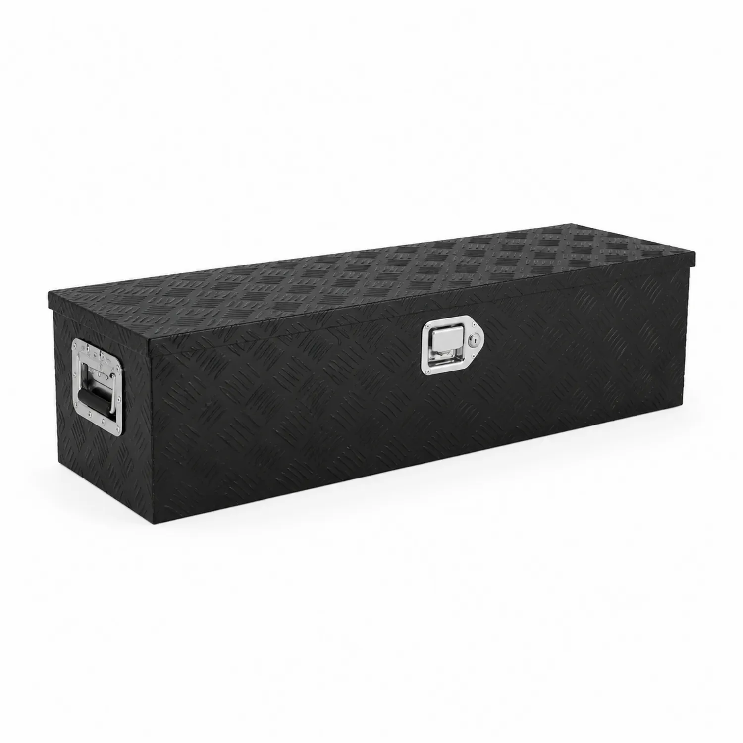 Boîte de rangement rectangulaire en métal noir