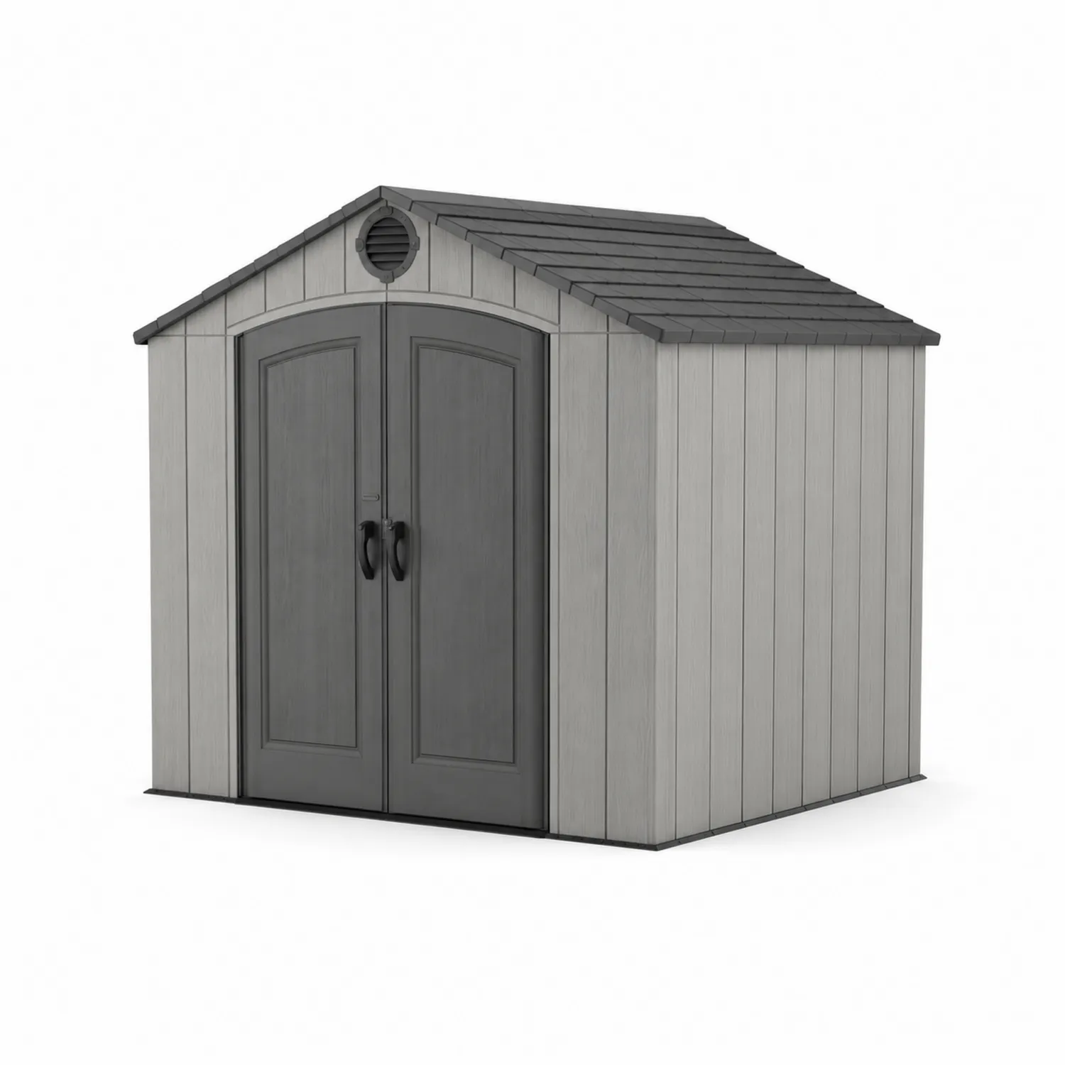 Abri de jardin en plastique gris 180x120x210 cm