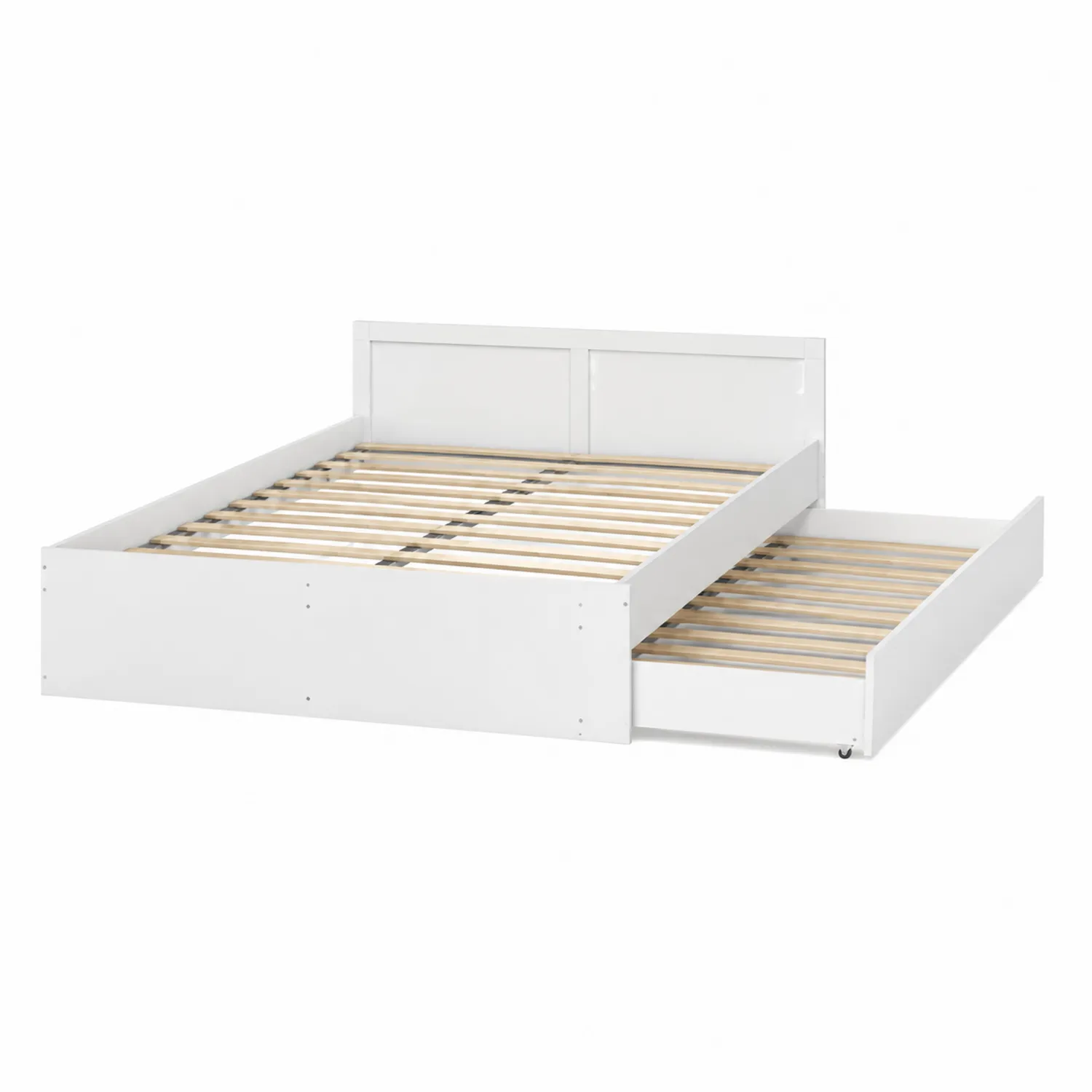 Lit plateforme en bois avec tiroir de rangement 140x190 cm