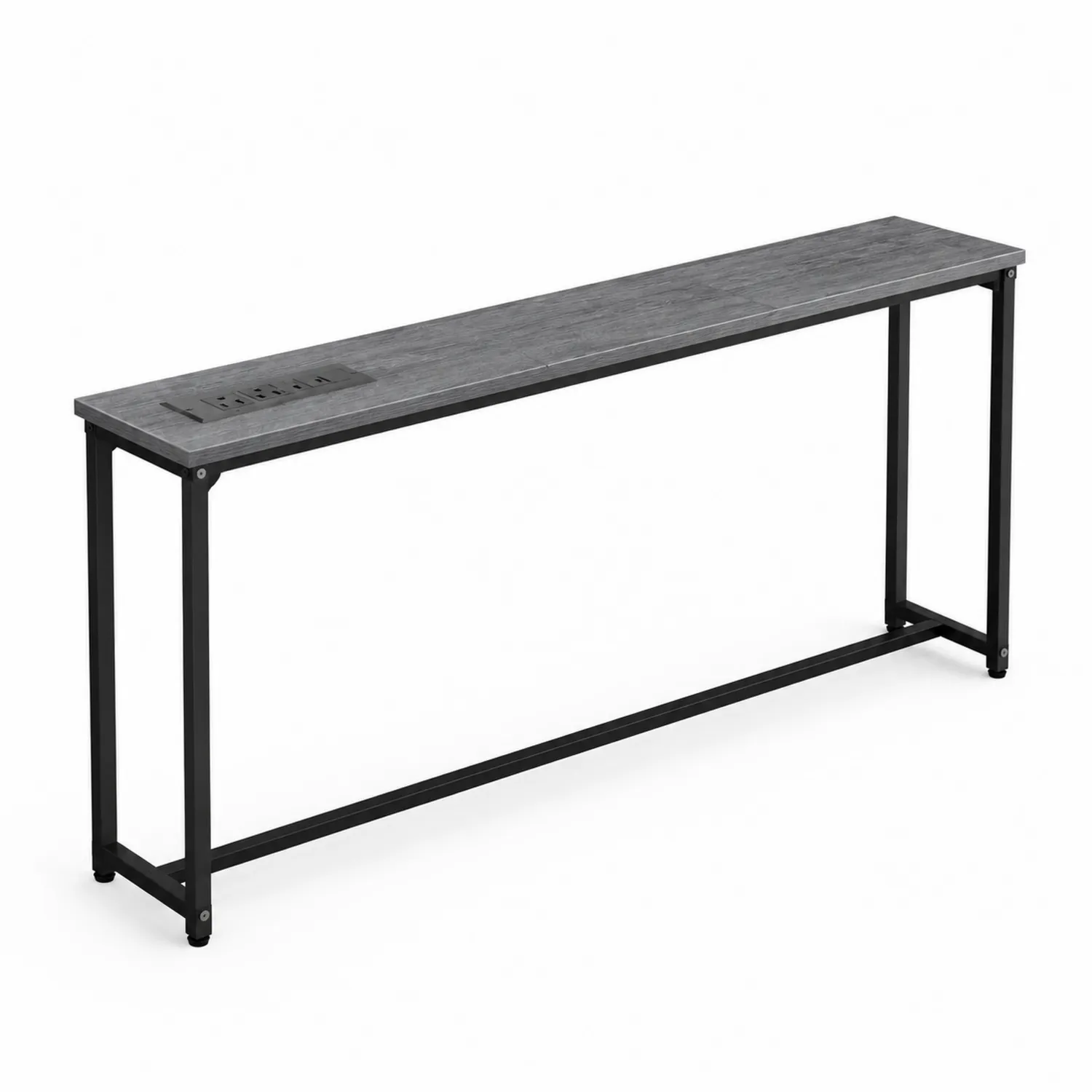 Console en métal et MDF avec prise intégrée 150 cm