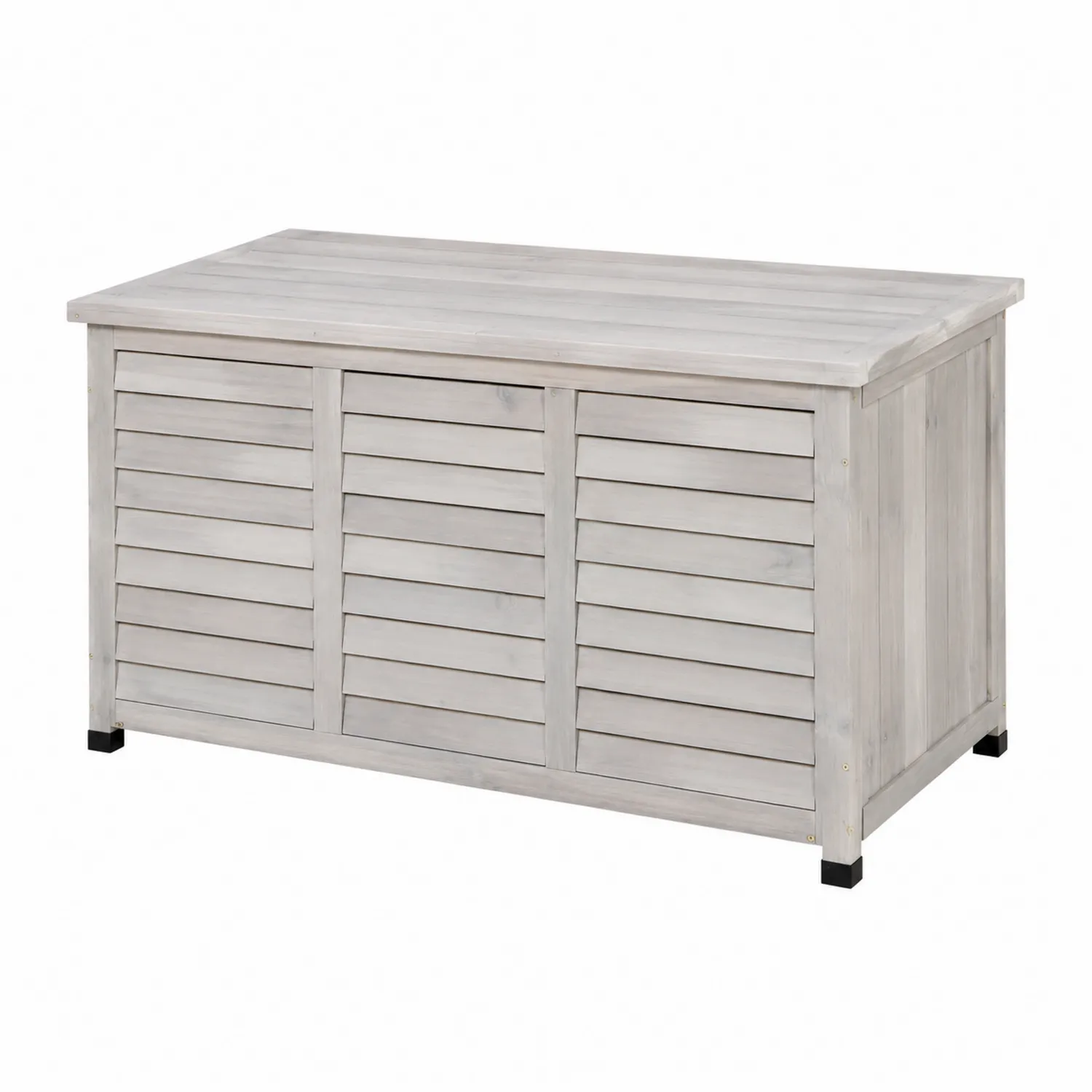 Coffre de rangement en bois gris