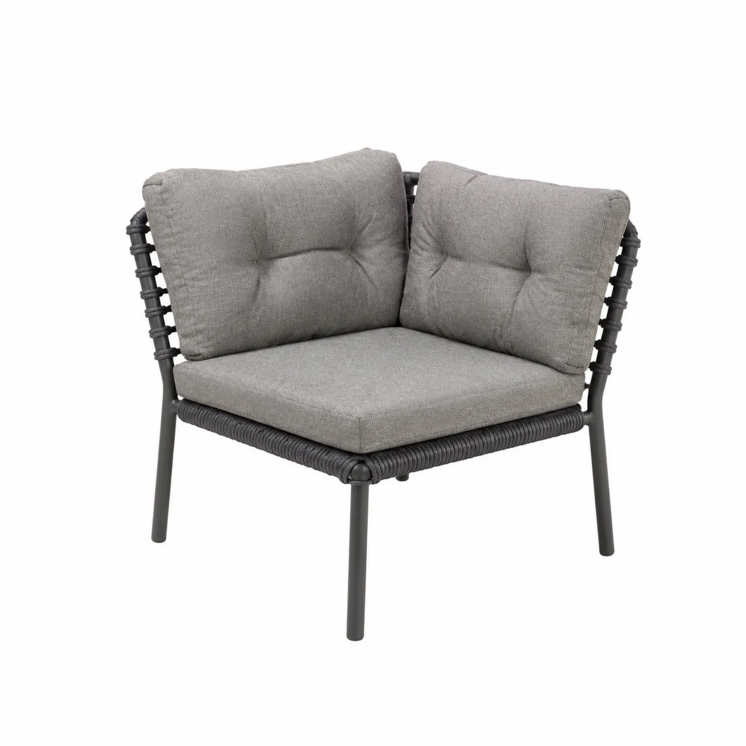 Fauteuil d'extérieur en aluminium avec coussins en polyester