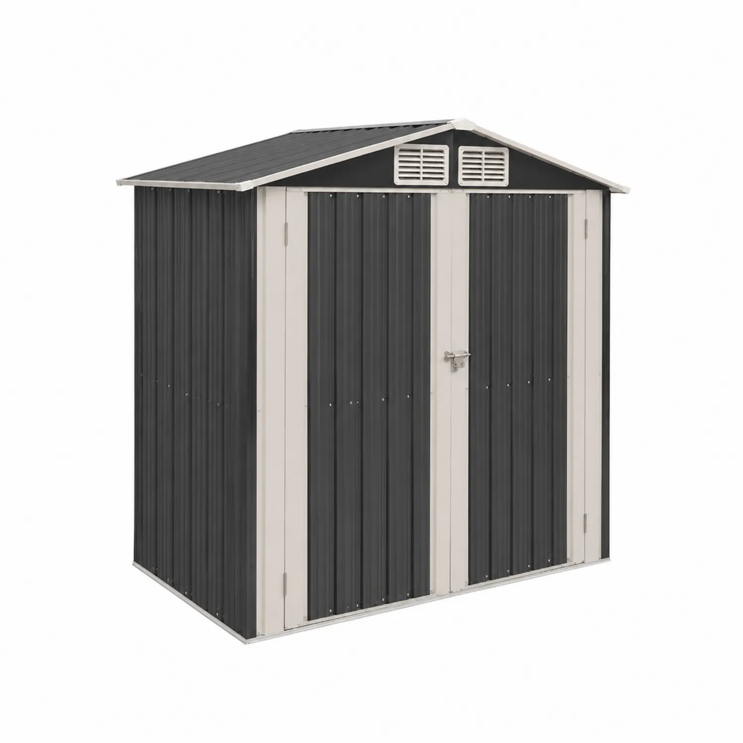 Abri de jardin en métal acier galvanisé Gris 213x130x173 cm