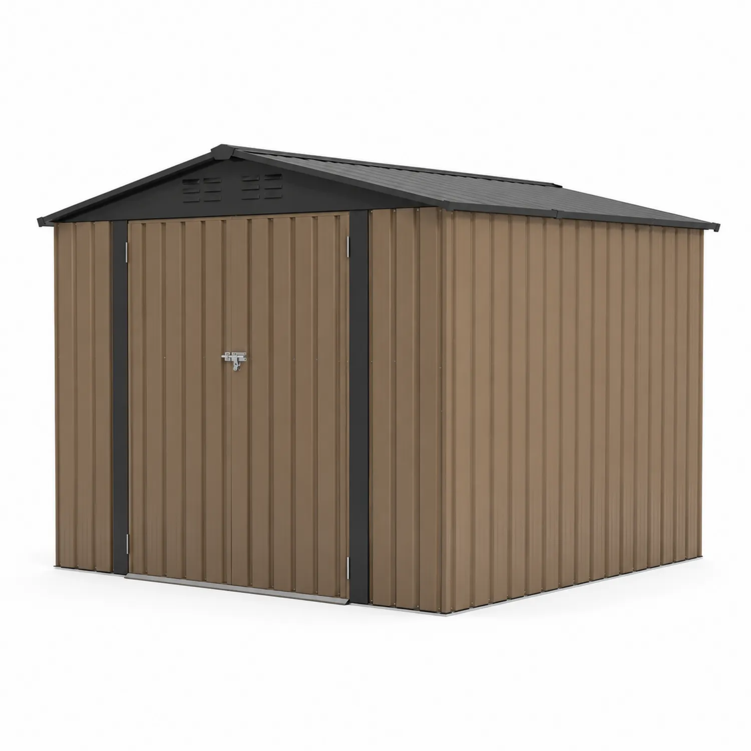 Abri en métal marron 213x127x185 cm