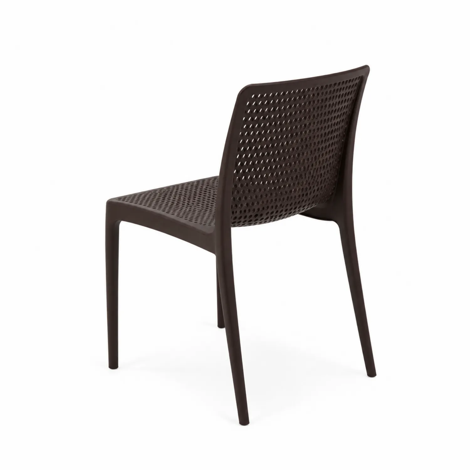 Chaise en plastique marron 45x53x85 cm
