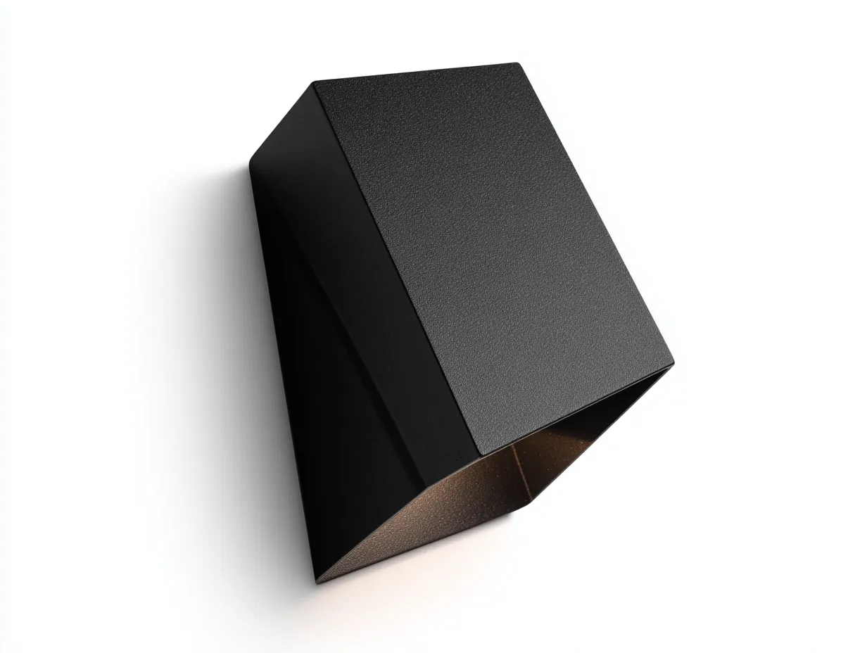 Wandleuchte aus Aluminium 20x10x15 cm - Schwarz - für den Außenbereich - schräge Form mit indirekter Lichtwirkung-Gariahome