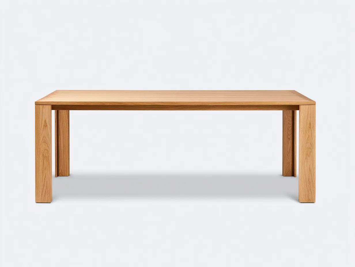 Esstisch aus Eichenholz 175x95x75 cm - Hellbraun - für das Esszimmer - geradliniges Design-Pavaiabode