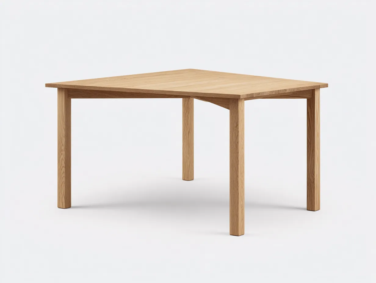 Esstisch aus Eichenholz 140x140x75 cm - Natur - für das Esszimmer - quadratisches Design-Pavaiabode