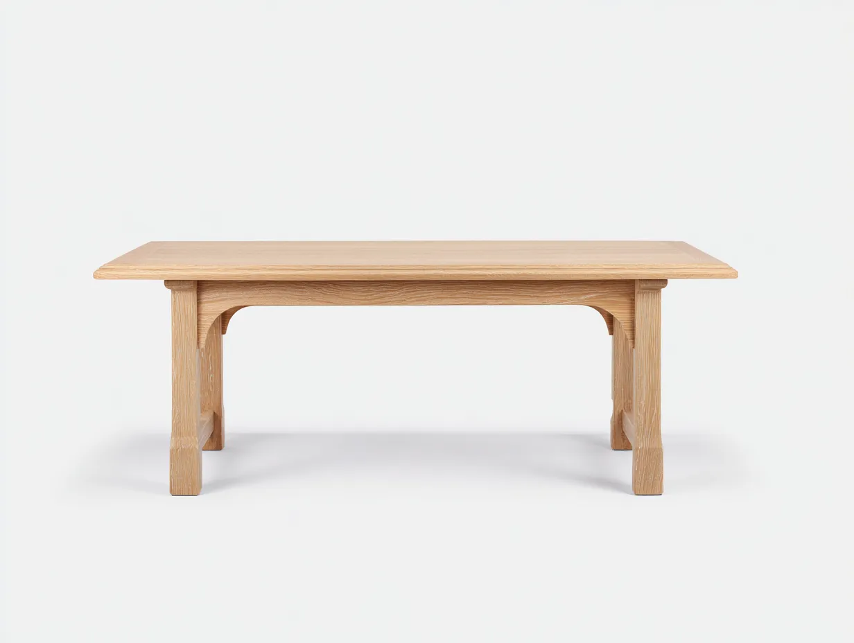 Esstisch aus Eichenholz 160x90x75 cm - Helle Eiche - für das Esszimmer - klassisches Design-Pavaiabode