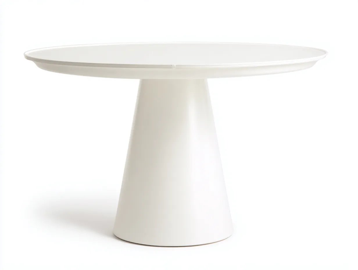 Runder Esstisch aus MDF 135x135x75 cm - Offwhite - für das Esszimmer - elegantes Design-Pavaiabode
