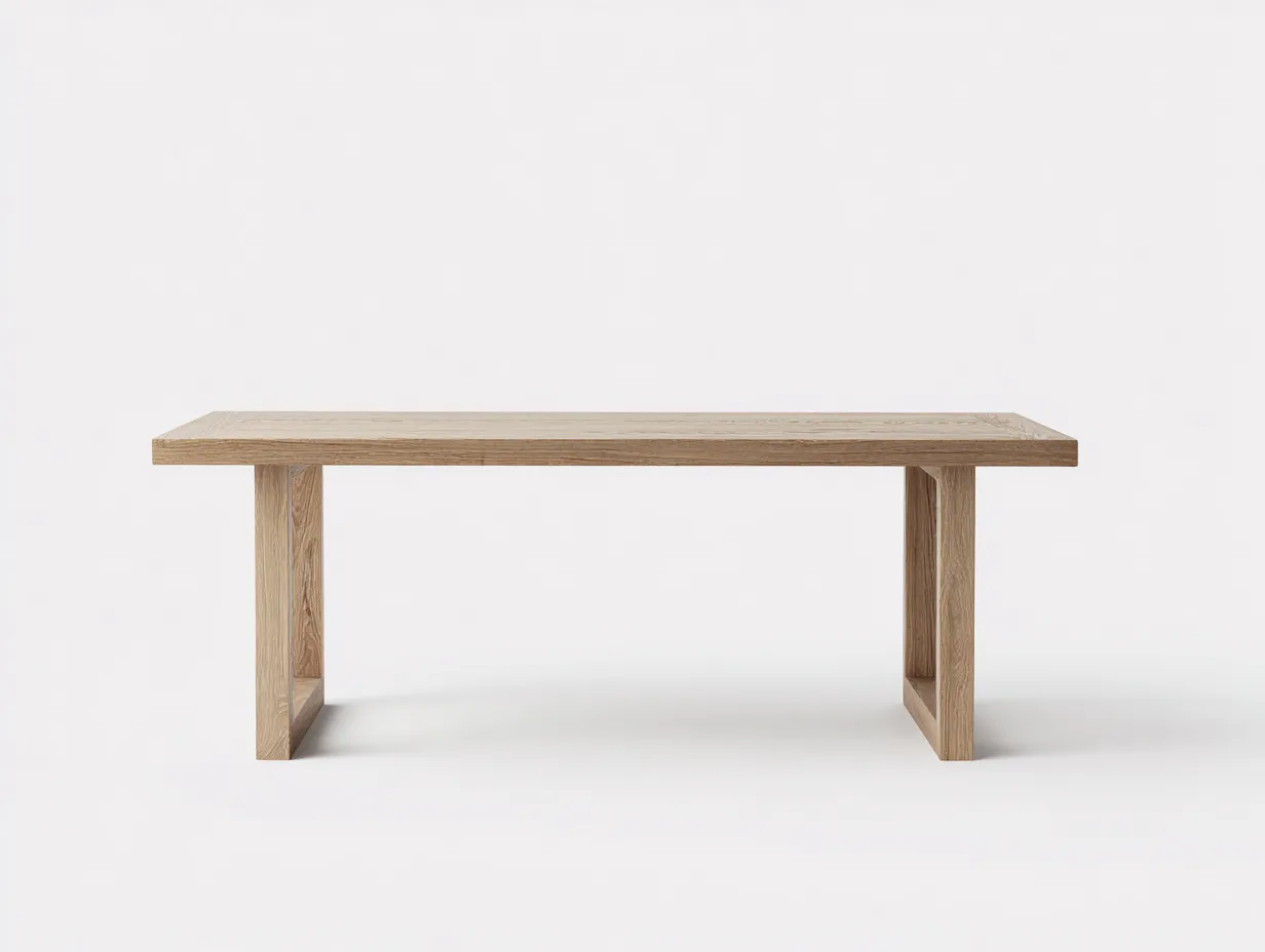 Esstisch aus Eichenholz 170x90x75 cm - Natur - für das Esszimmer - geradliniges Design-Pavaiabode