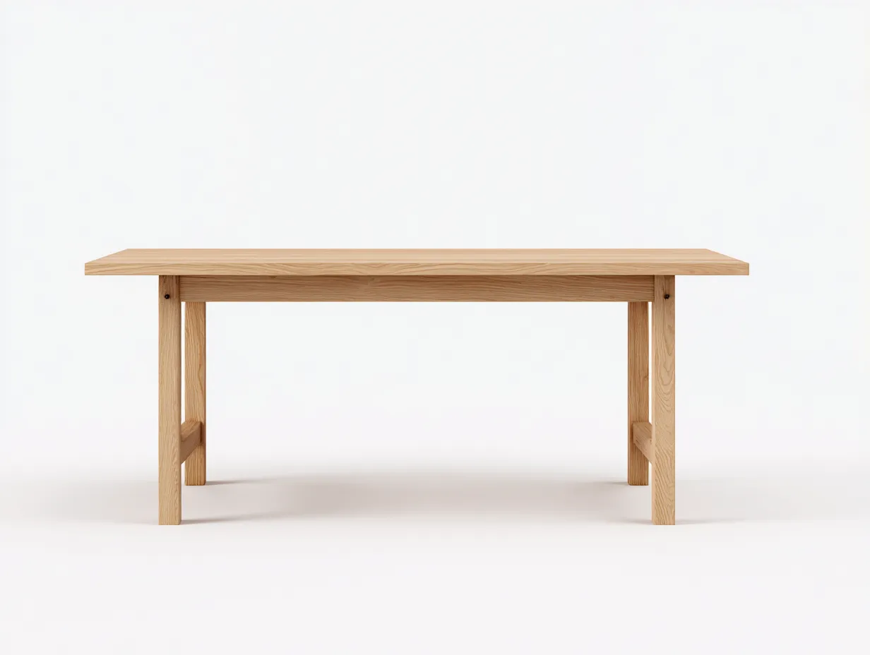 Esstisch aus Eichenholz 165x90x75 cm - Natur - für das Esszimmer - klassisches Design-Pavaiabode