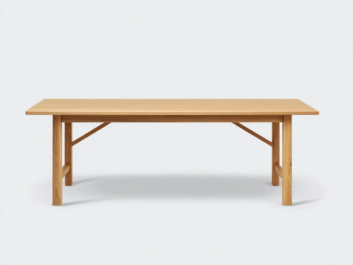 Esstisch aus Eichenholz 170x90x75 cm - Helles Holz - für das Esszimmer - funktionales Design-Pavaiabode