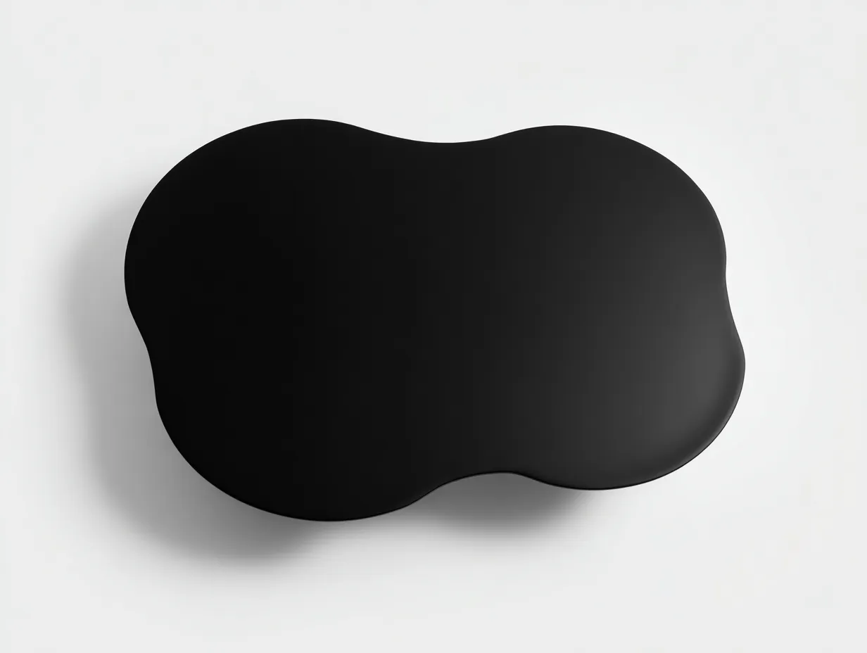 Mesa de centro de madera 120x78x33 cm - negra para salón - tablero curvo minimalista-Vavexiadwell