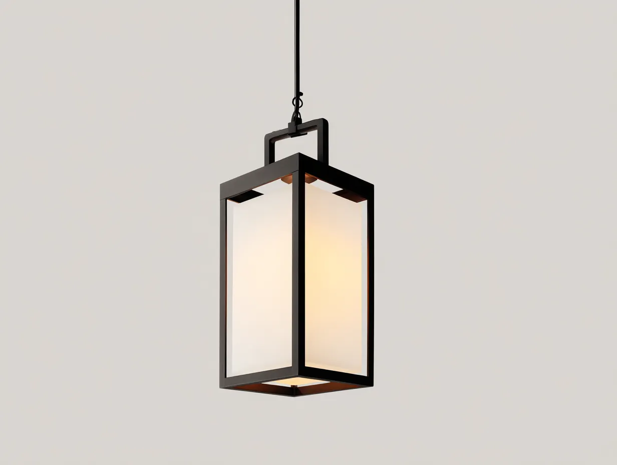 Lámpara colgante 110x22x28 cm - negro y blanco - metal y panel difusor para exterior - formato lineal contemporáneo-Vavexiadwell