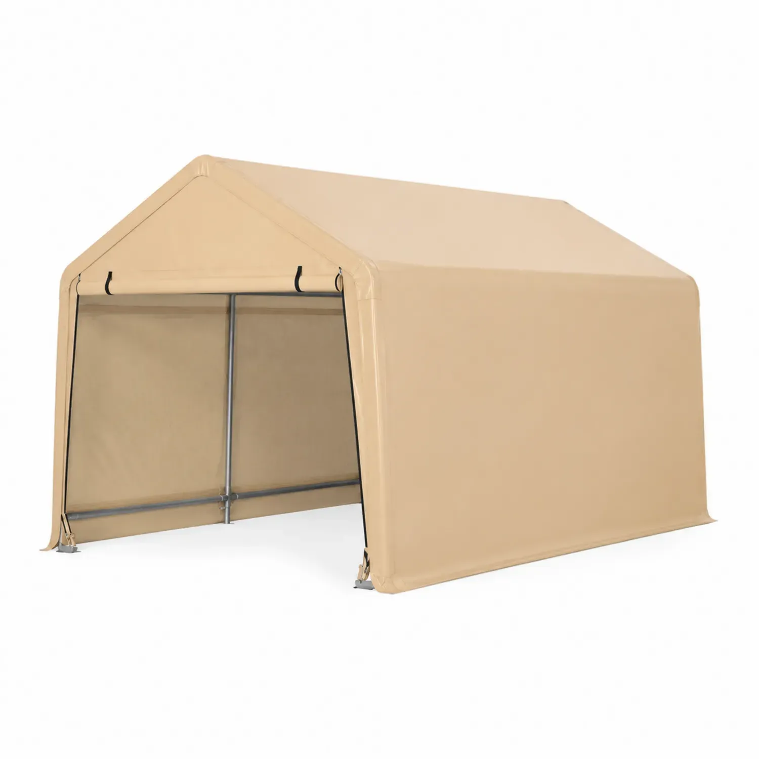 Wiata garażowa 300x500 cm stalowa PVC Beżowa