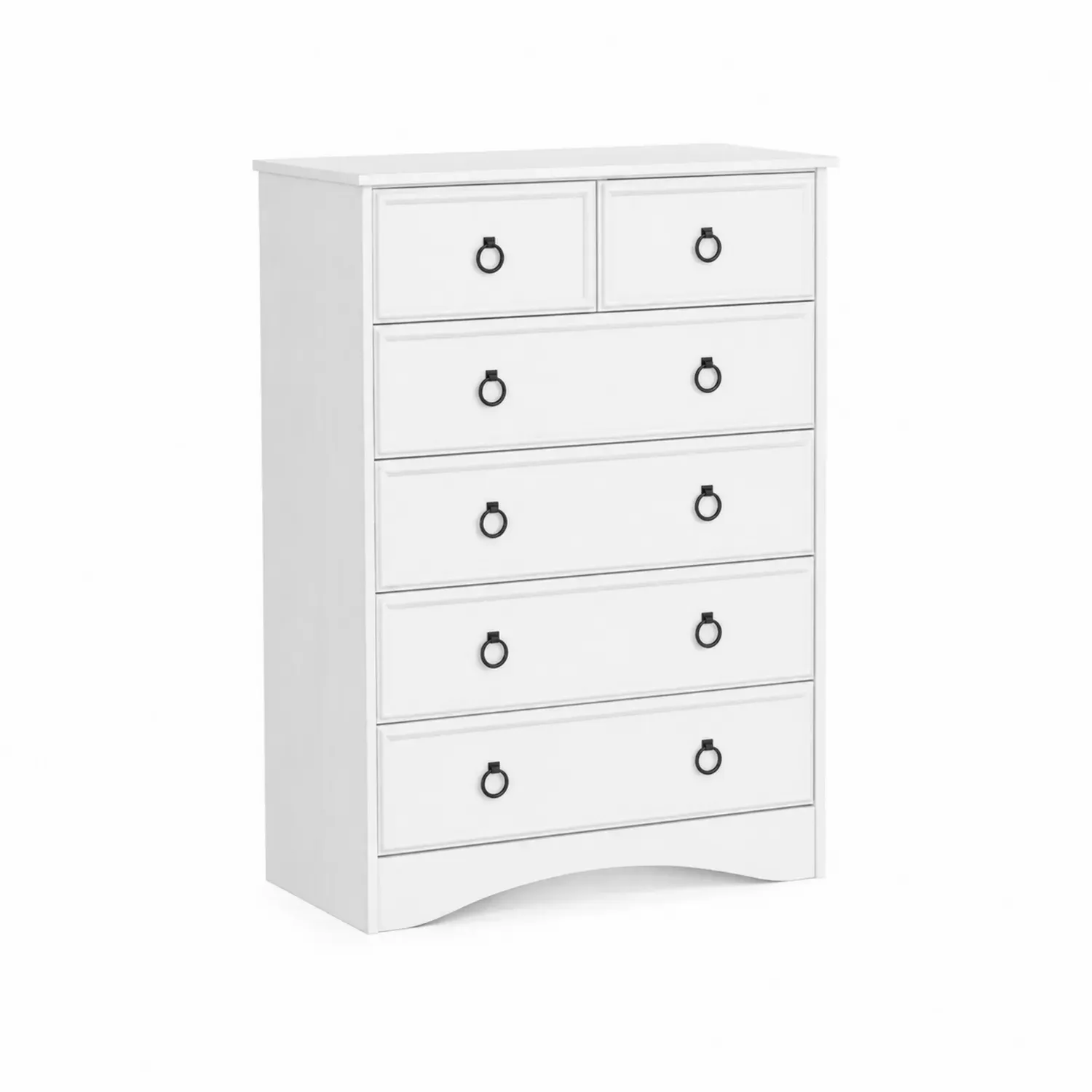 Komoda MDF biała 6 szuflad