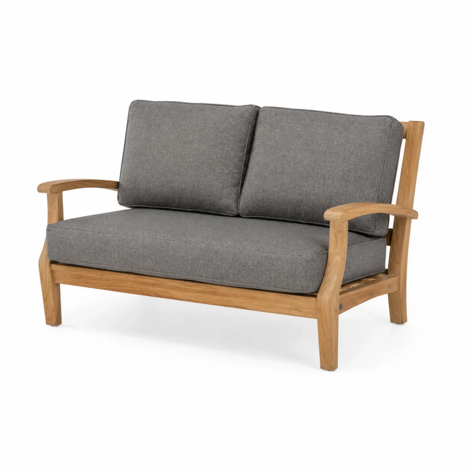 Sofa ogrodowa z drewna teak i tkaniny poliestrowej 150cm