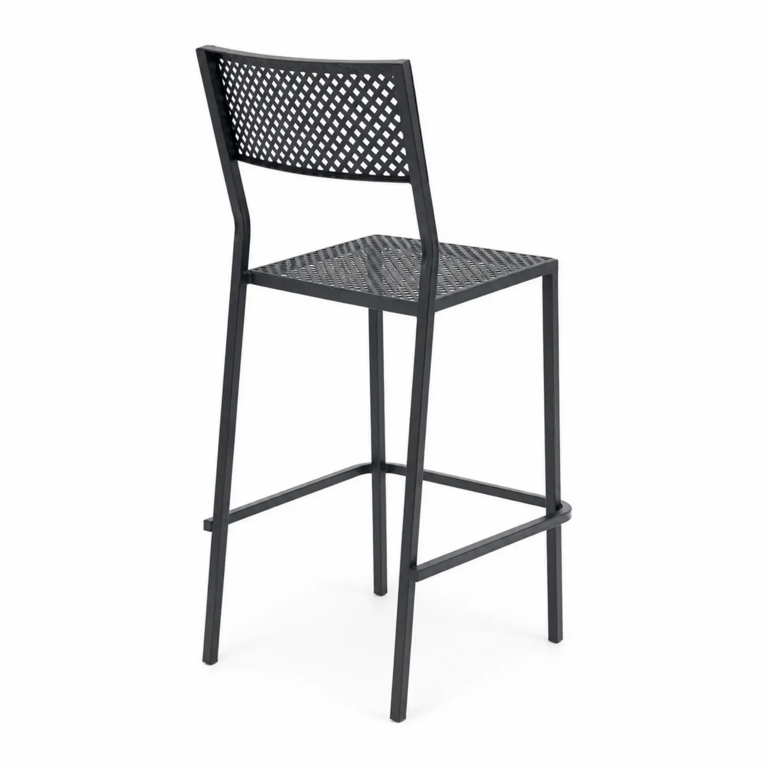 Krzesło barowe metalowe czarne 110 cm