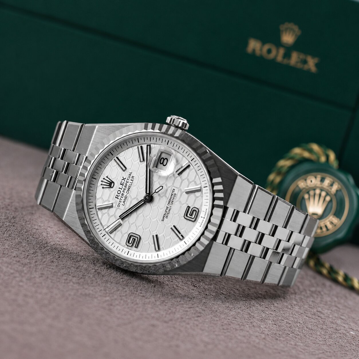 Land-Dweller 40 mm 127334 – Luxus Uhr aus Oystersteel & Weißgold