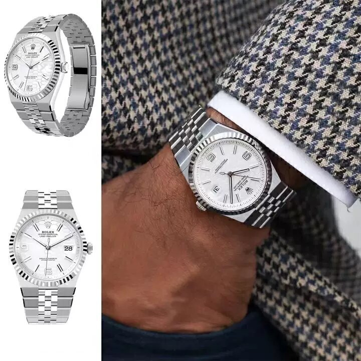 Exklusive Land-Dweller 40 mm 127334 – High-End Armbanduhr aus Oystersteel & Weißgold