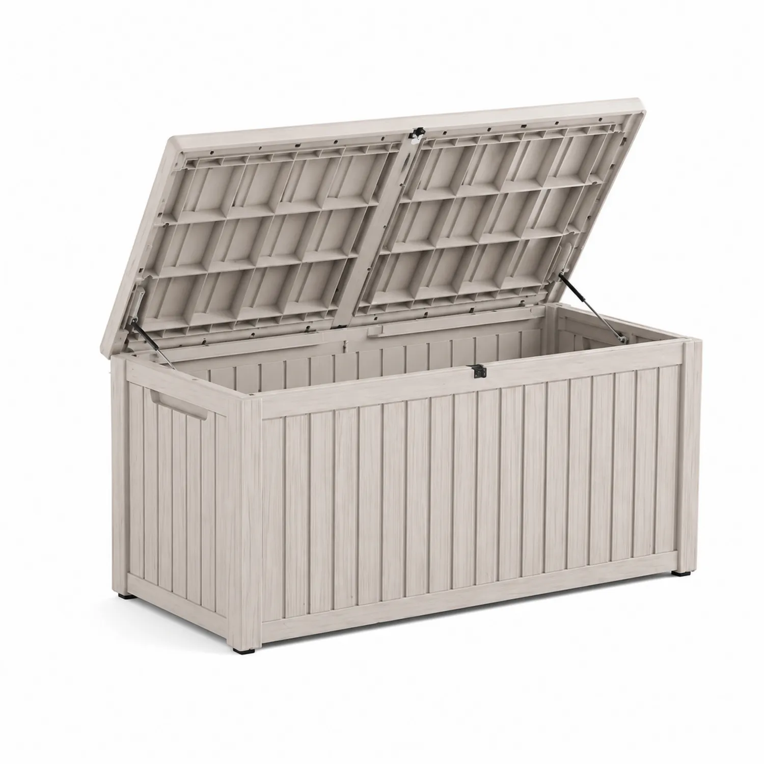 Kunststoff Aufbewahrungsbox Beige 120x45x55 cm-Casdwell