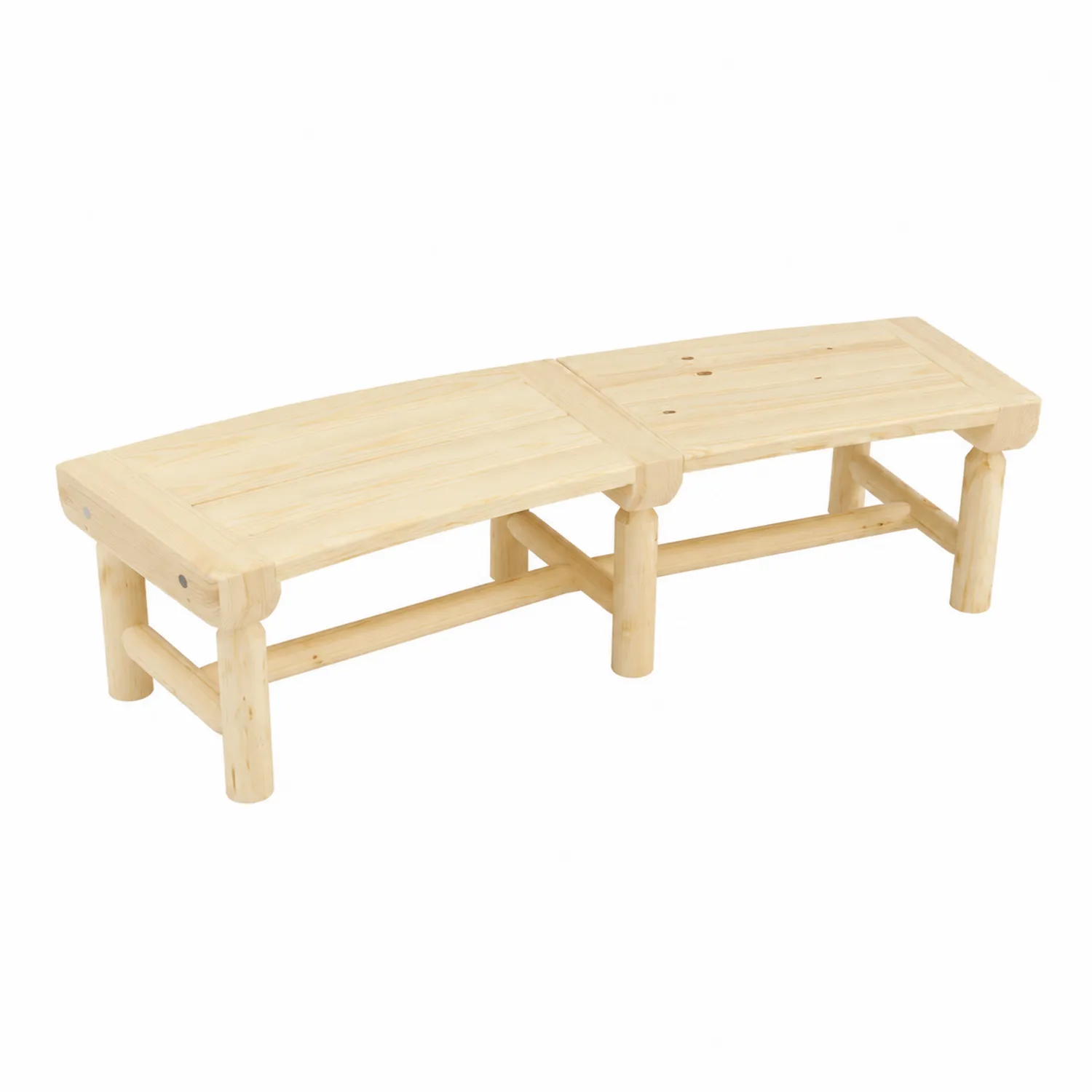 Holzbank Kiefer Natur 90x30x20 cm-Casdwell