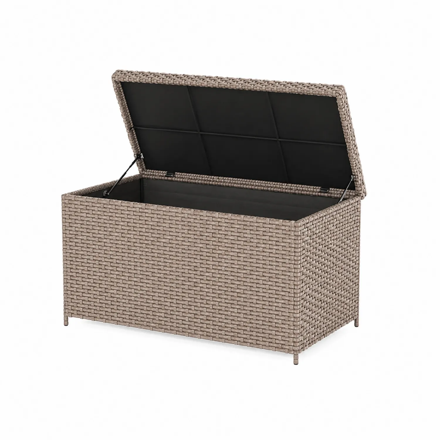 Aufbewahrungsbox Polyrattan Beige-Casdwell