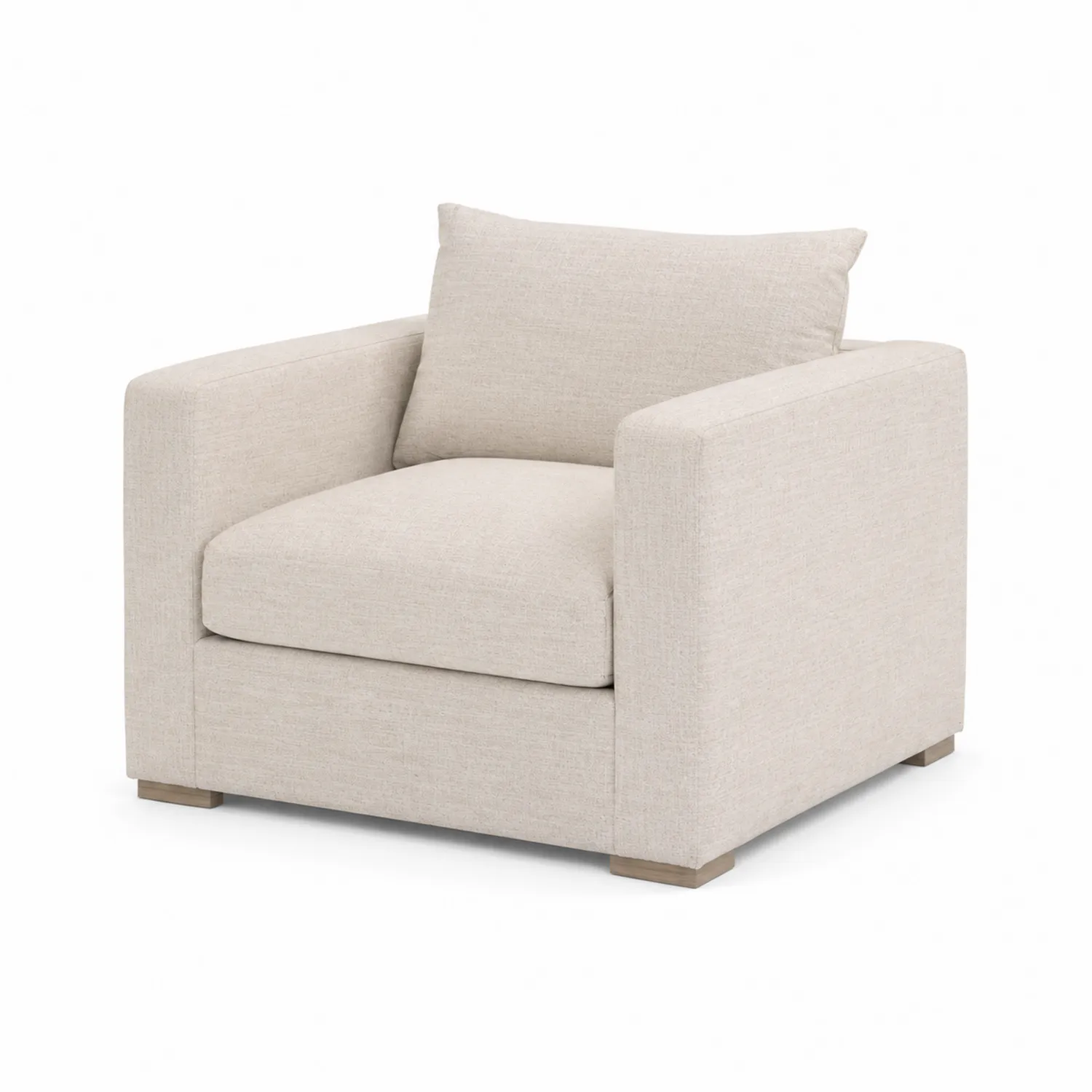 Polstersessel Beige Holzrahmen 90 cm-Casdwell