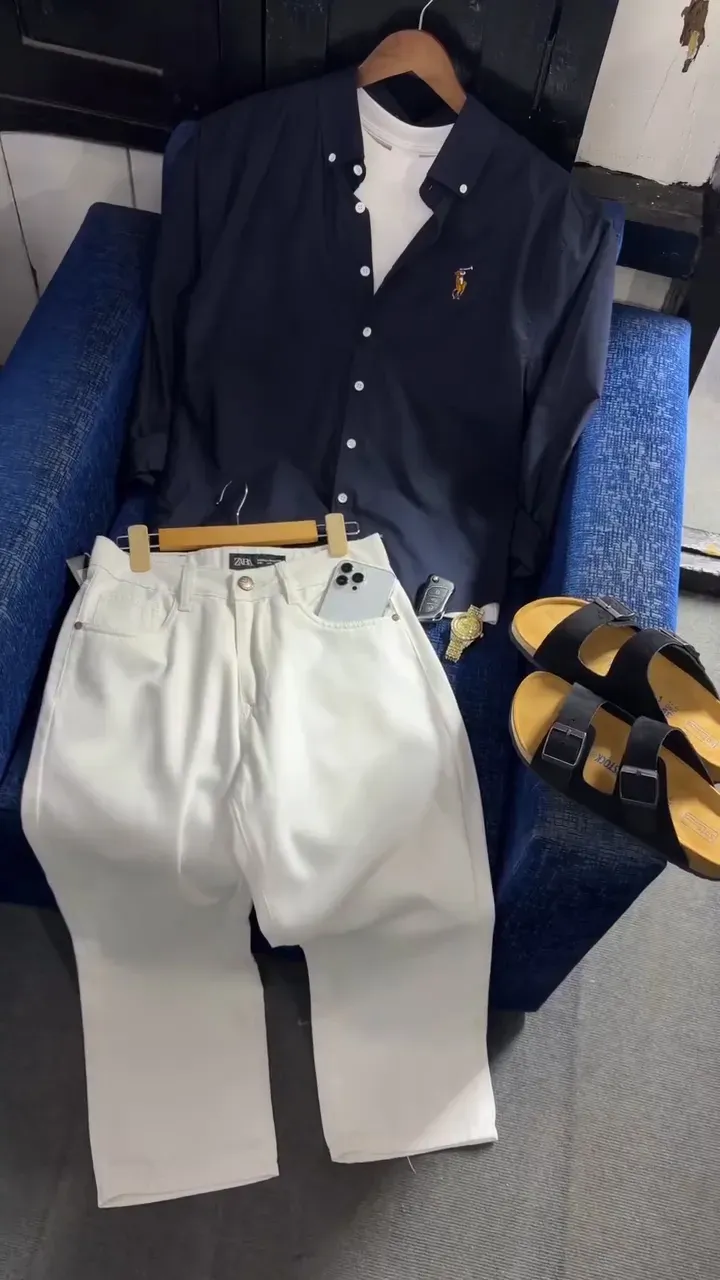 Elegant Cotton-Linen Polo Set