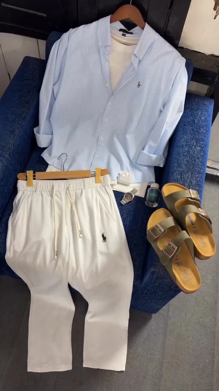Elegant Cotton-Linen Polo Set