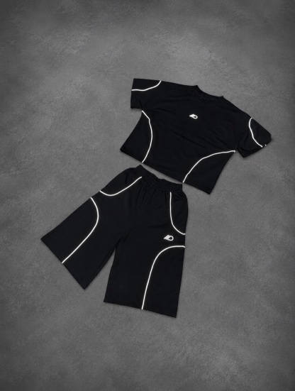 Reflective Sportswear Shorts Set