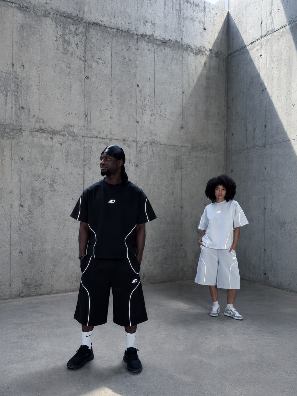 Reflective Sportswear Shorts Set