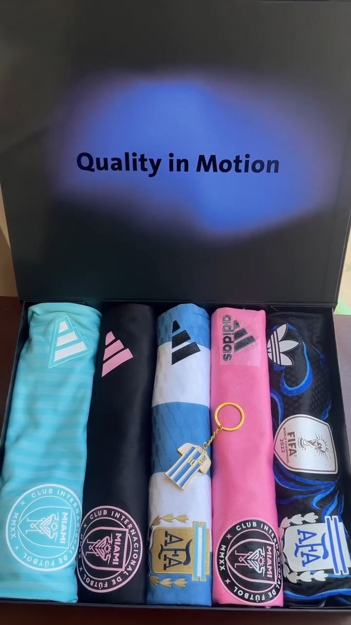 Miami and Argentina Jersey Combo Set – (5-Piece Set)