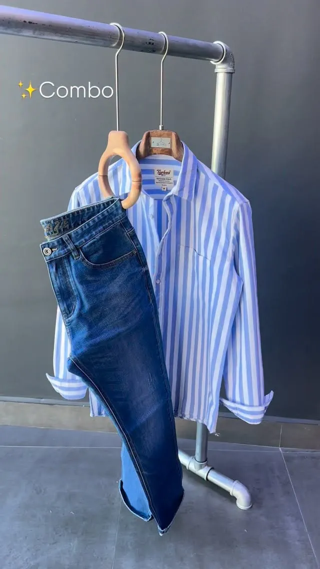 Stripe Shirt & Linen Pants - Exclusive