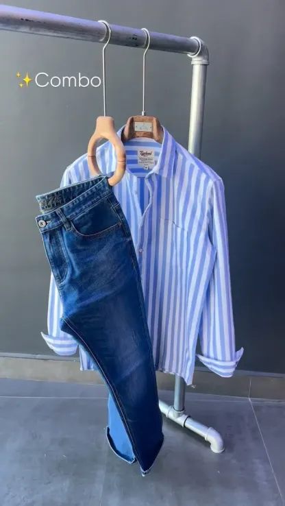 Stripe Shirt & Linen Pants - Exclusive