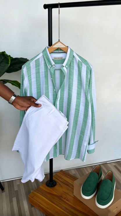 Stripe Linen Combo Set
