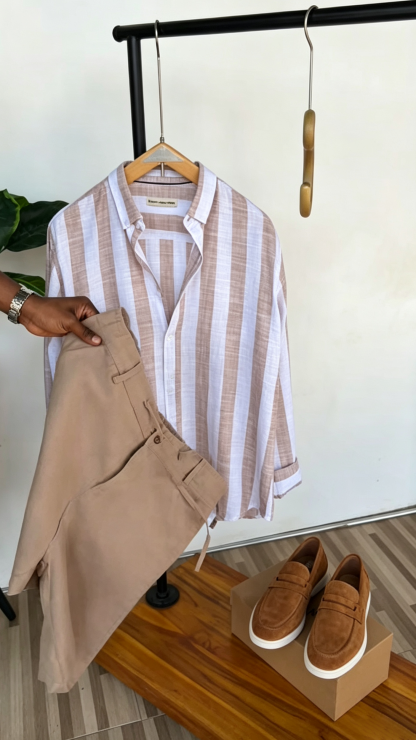 Stripe Linen Combo Set