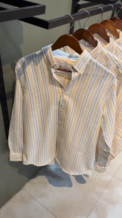Stripe Linen Polo Shirt – 3 Colors
