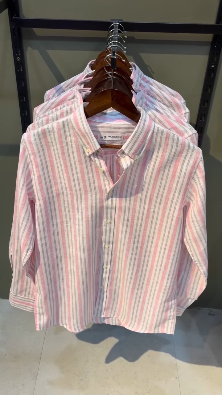 Stripe Linen Polo Shirt – 3 Colors