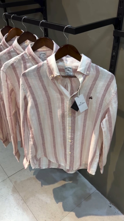 Stripe Linen Polo Shirt – 5 Colors