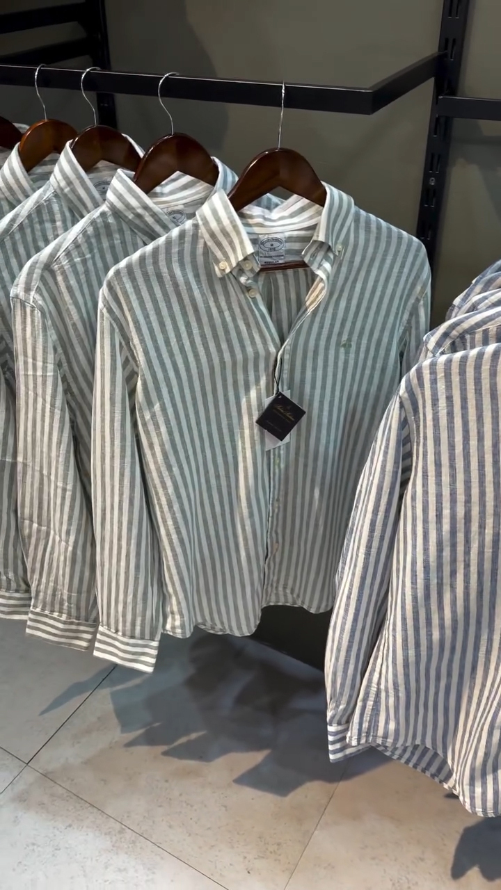 Stripe Linen Polo Shirt – 5 Colors