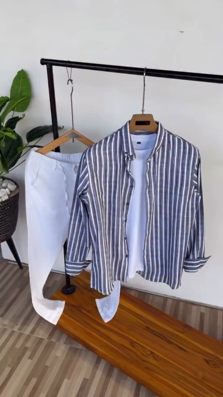 Striped Linen Combo Set- 4 Colors