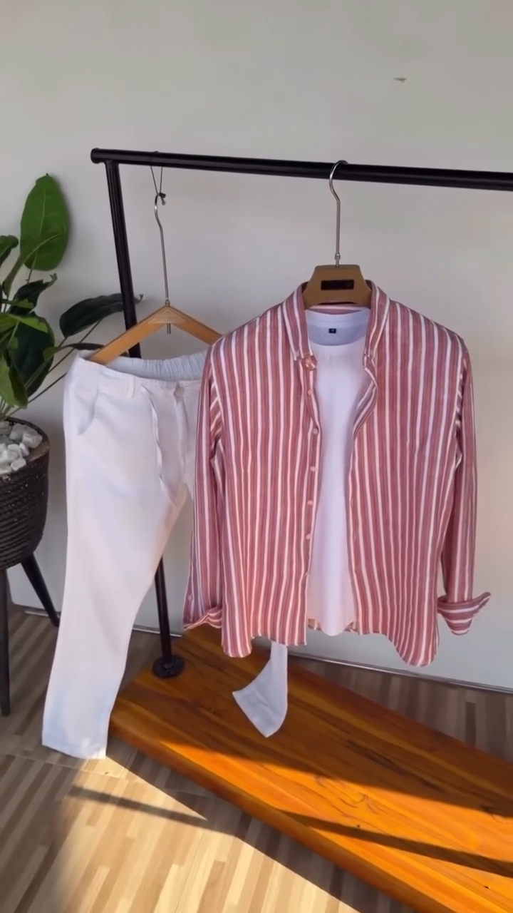 Striped Linen Combo Set- 4 Colors