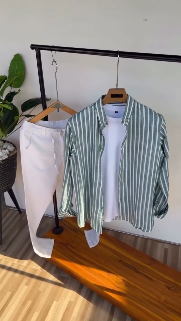 Striped Linen Combo Set- 4 Colors