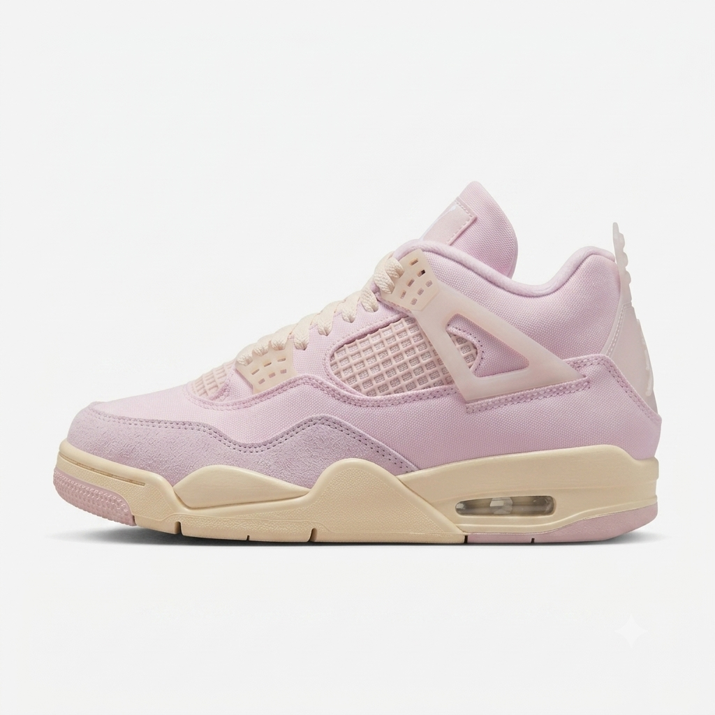 4 Retro Pink Pearl And Iced Carmine Womens Lifestyle Shoes (Pearl Pink/Iced Carmine/Coconut Milk)
