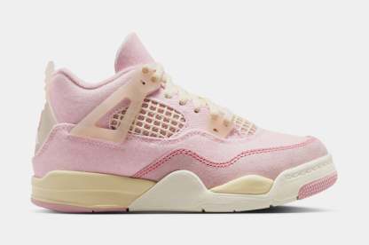 4 Retro Pink Pearl And Iced Carmine Preschool Lifestyle Shoes (Pearl Pink/Iced Carmine/Coconut Milk)