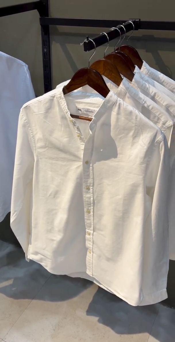 Cotton Stand-up Collar Shirt – 4 Colors