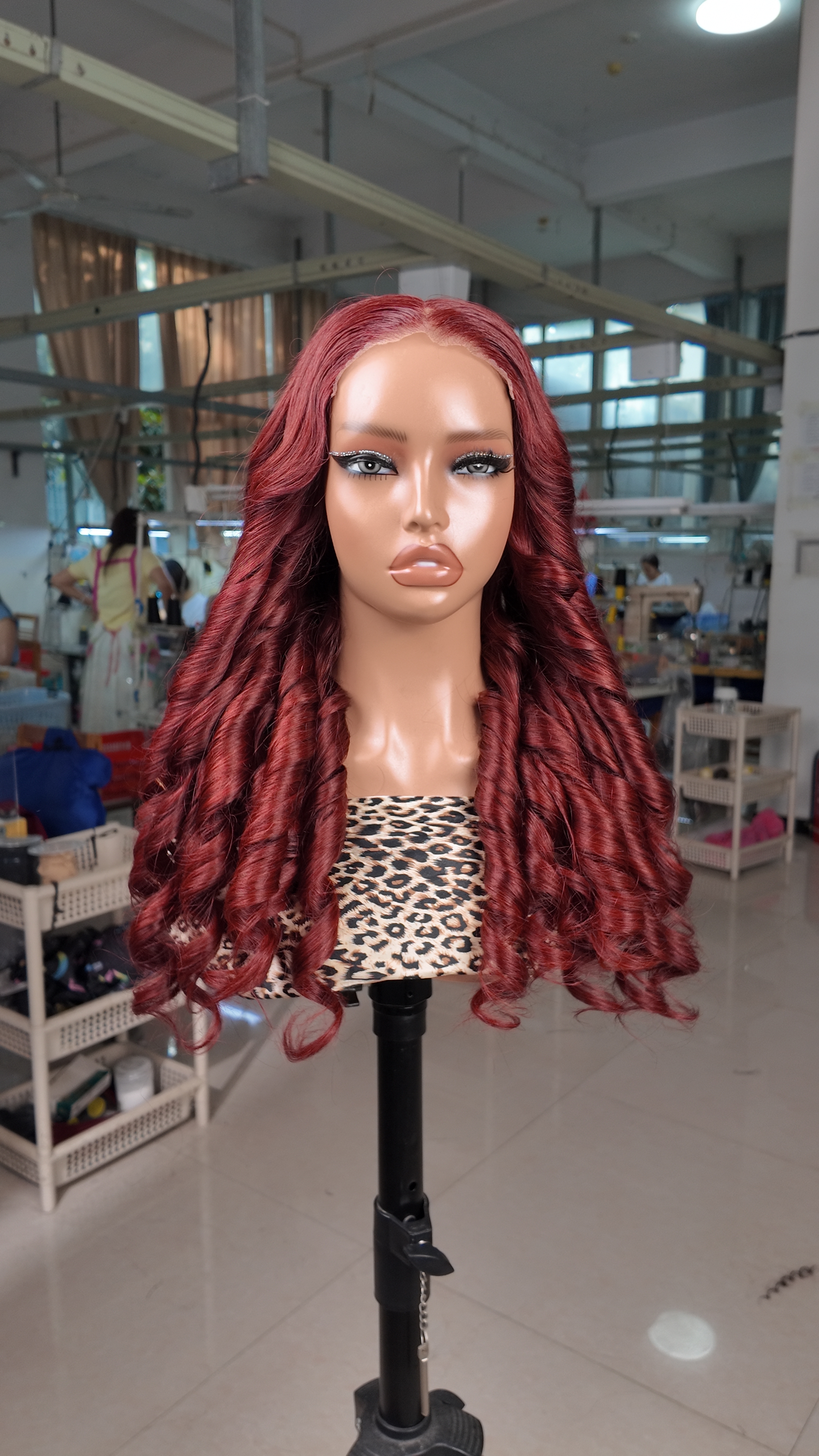Cherry Cola Red Loose Body Wave 5x6 Transparent Lace Wig 24" | 250% Density 329g Glueless Human Hair