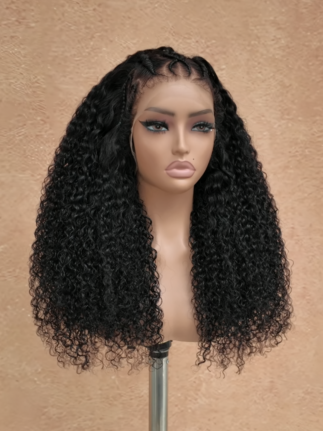 Boho Braided Curly 13x4 HD Lace Wig 24" | HD Transparent Lace Frontal Wigs